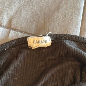 Garage Black Ribbed Knit Top